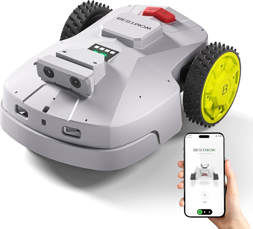 Robot Lawn Mower for 1.5 Acres with RTK and Vision Navigation, App Con