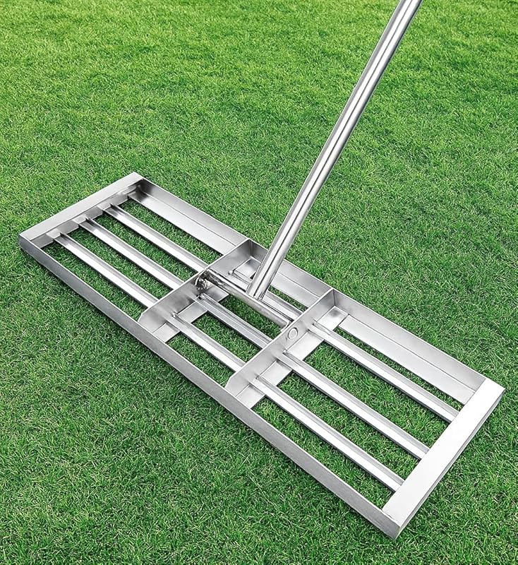 Lawn Leveling Rake 30x10 inch,  Lawn Leveler Tool, Handle Rakes for La