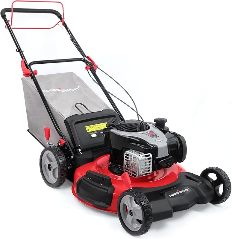 PowerSmart 22-Inch Self-Propelled Gas Lawn Mower with 140cc Briggs and