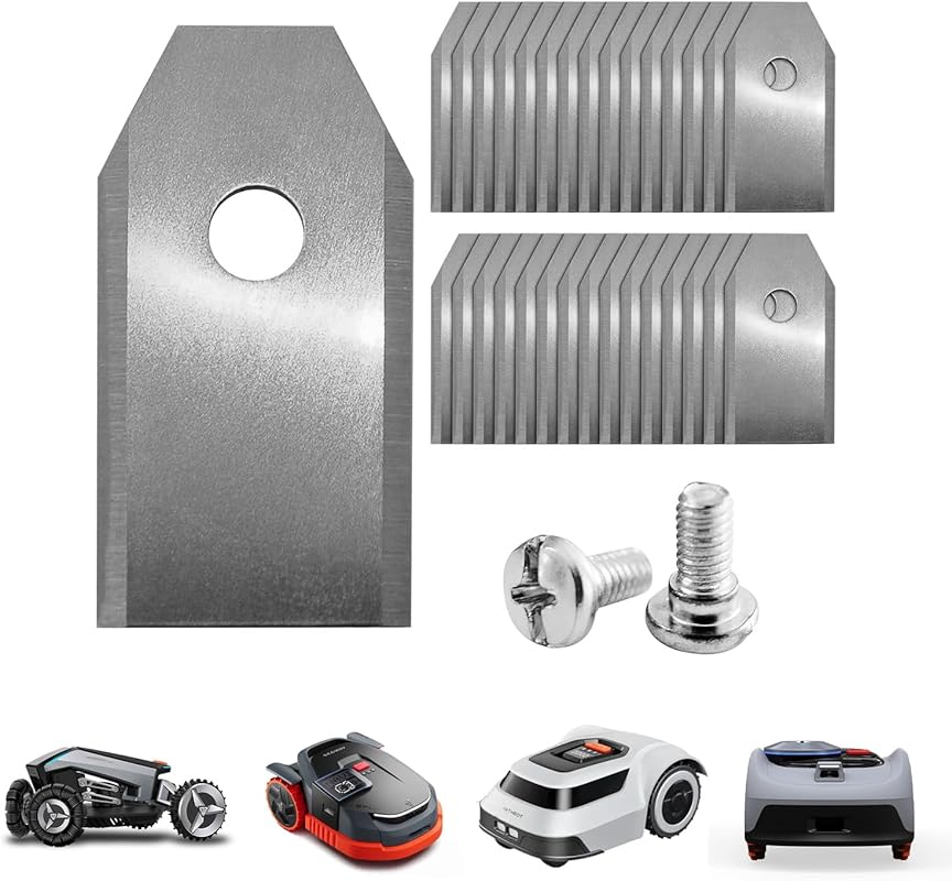 Green Piece Robotic Mower Blades for Husqvarna Automower, Gardena, Seg