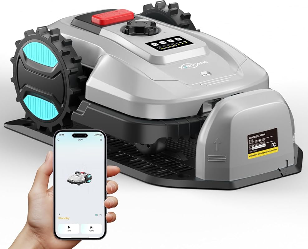 Smart Robot Lawn Mower with App Control and Auto-Charging for Lawns Up