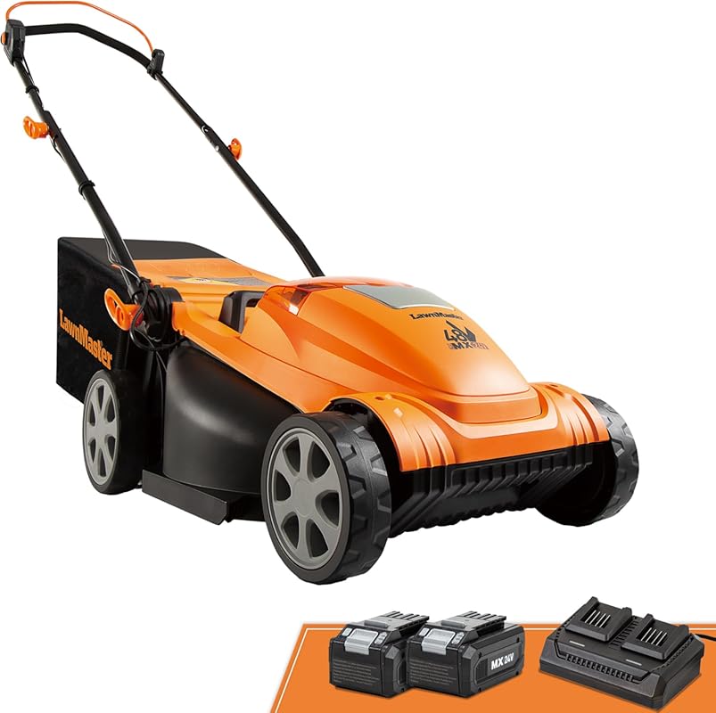 LawnMaster 48V Cordless Brushless Lawn Mower with 2x 24V 4.0Ah Batteri