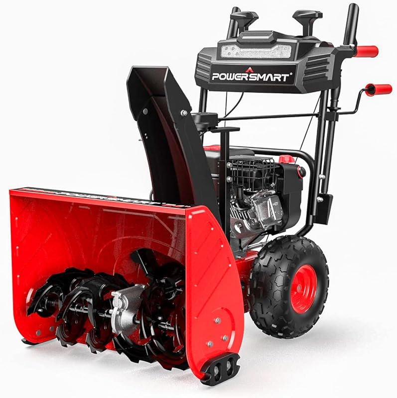 PowerSmart 24-Inch Self-Propelled Two-Stage Gas Snow Blower with 208cc