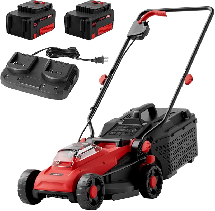 20V Electric Self-Propelled Lawn Mower with Adjustable Cutting Height 