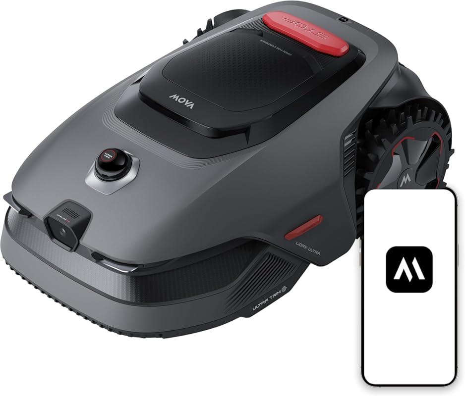 MOVA LiDAX Ultra 1000 Robot Lawn Mower Wire Free for 1/4 Acre, RTK-Fre