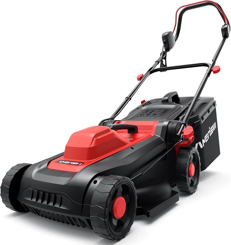 14-Inch 2IN1 Electric Lawn Mower, 12.5 Amp 1500W Corded Push Mower wit
