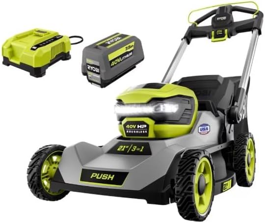 Top 4 Ryobi Lawn Mower Picks: Expert Review green and gray push lawn mower with batteries